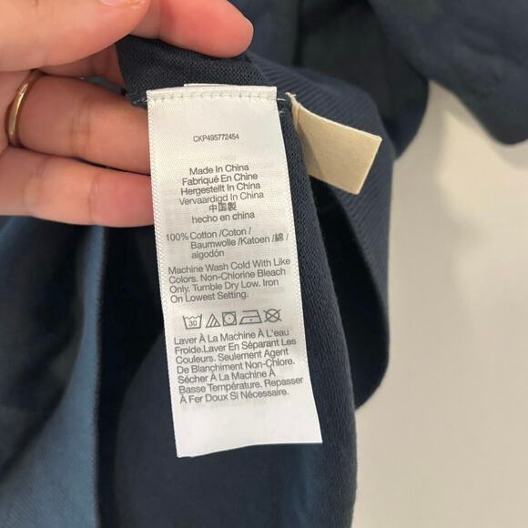 NWT Madewell Three-Button Sweater Polo Shirt In Night Indigo Size XS - Picture 5 of 6